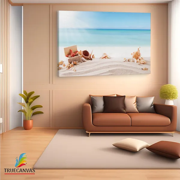 Multicolor_Beach_Sand_Starfish,_Wooden_Framed_Canvas_Paintings_|_For_Living_Room_|_Bedroom_|_Office_|_Gallery_|_Ready_Wall_Mount_Canvas_Wall_Art_Painting_|_Size_-_12_X_18In,_Ct0722