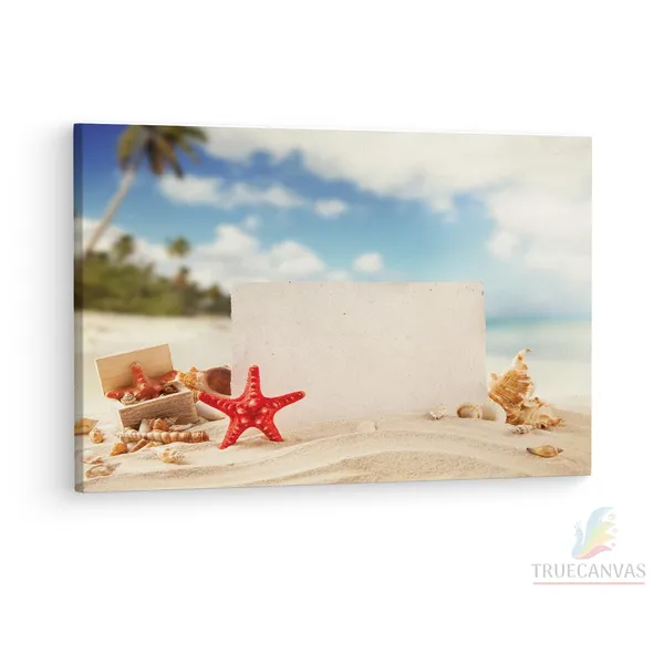 Multicolor_Beach_Starfish_Empty_Paper,_Wooden_Framed_Canvas_Paintings_|_For_Living_Room_|_Bedroom_|_Office_|_Gallery_|_Ready_Wall_Mount_Canvas_Wall_Art_Painting_|_Size_-_12_X_18In,_Ct0724