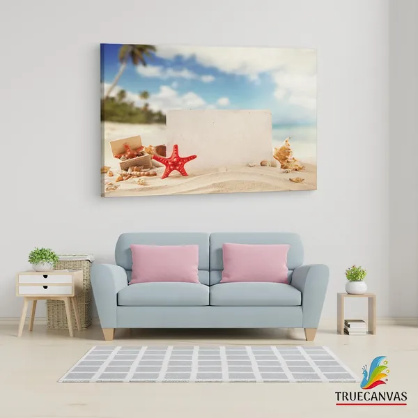 Multicolor_Beach_Starfish_Empty_Paper,_Wooden_Framed_Canvas_Paintings_|_For_Living_Room_|_Bedroom_|_Office_|_Gallery_|_Ready_Wall_Mount_Canvas_Wall_Art_Painting_|_Size_-_12_X_18In,_Ct0724