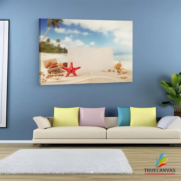 Multicolor_Beach_Starfish_Empty_Paper,_Wooden_Framed_Canvas_Paintings_|_For_Living_Room_|_Bedroom_|_Office_|_Gallery_|_Ready_Wall_Mount_Canvas_Wall_Art_Painting_|_Size_-_12_X_18In,_Ct0724