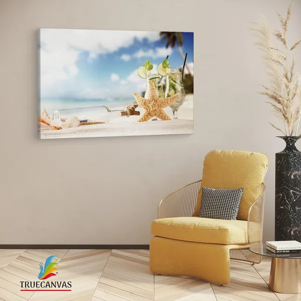 Multicolor_Mojito_Starfish,_Wooden_Framed_Canvas_Paintings_|_For_Living_Room_|_Bedroom_|_Office_|_Gallery_|_Ready_Wall_Mount_Canvas_Wall_Art_Painting_|_Size_-_12_X_18In,_Ct0725