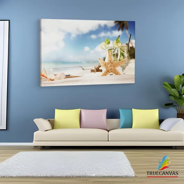 Multicolor_Mojito_Starfish,_Wooden_Framed_Canvas_Paintings_|_For_Living_Room_|_Bedroom_|_Office_|_Gallery_|_Ready_Wall_Mount_Canvas_Wall_Art_Painting_|_Size_-_12_X_18In,_Ct0725