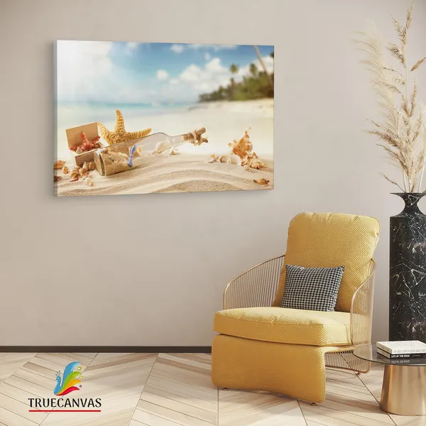 Multicolor_Beach_Seashell_Bottle,_Wooden_Framed_Canvas_Paintings_|_For_Living_Room_|_Bedroom_|_Office_|_Gallery_|_Ready_Wall_Mount_Canvas_Wall_Art_Painting_|_Size_-_12_X_18In,_Ct0726