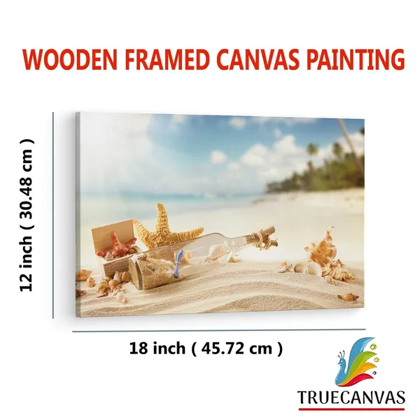 Multicolor_Beach_Seashell_Bottle,_Wooden_Framed_Canvas_Paintings_|_For_Living_Room_|_Bedroom_|_Office_|_Gallery_|_Ready_Wall_Mount_Canvas_Wall_Art_Painting_|_Size_-_12_X_18In,_Ct0726