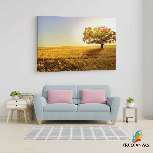 Multicolor_Yellow_Tree_Field,_Wooden_Framed_Canvas_Paintings_|_For_Living_Room_|_Bedroom_|_Office_|_Gallery_|_Ready_Wall_Mount_Canvas_Wall_Art_Painting_|_Size_-_12_X_18In,_Ct0797