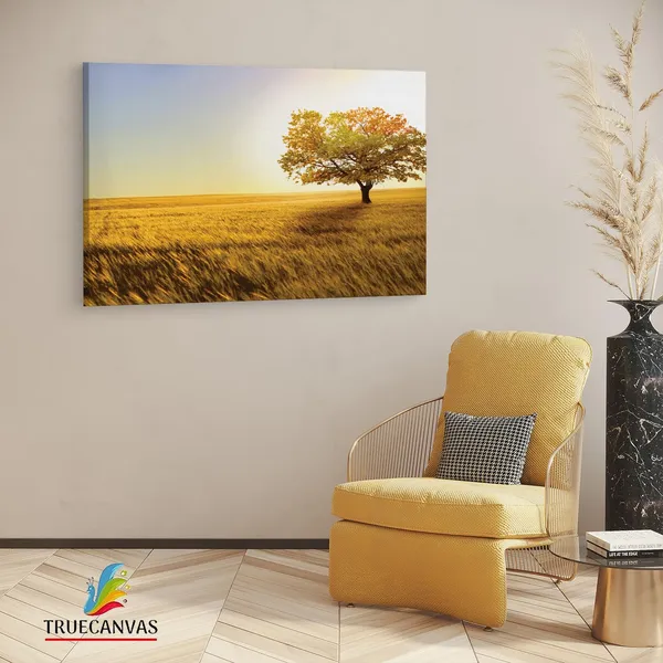 Multicolor_Yellow_Tree_Field,_Wooden_Framed_Canvas_Paintings_|_For_Living_Room_|_Bedroom_|_Office_|_Gallery_|_Ready_Wall_Mount_Canvas_Wall_Art_Painting_|_Size_-_12_X_18In,_Ct0797