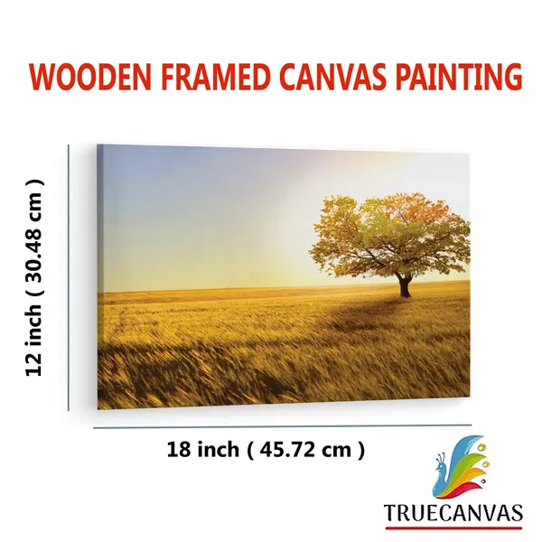Multicolor_Yellow_Tree_Field,_Wooden_Framed_Canvas_Paintings_|_For_Living_Room_|_Bedroom_|_Office_|_Gallery_|_Ready_Wall_Mount_Canvas_Wall_Art_Painting_|_Size_-_12_X_18In,_Ct0797