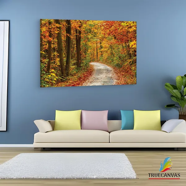 Multicolor_Papermoon_Fototapete_Pathway,_Wooden_Framed_Canvas_Paintings_|_For_Living_Room_|_Bedroom_|_Office_|_Gallery_|_Ready_Wall_Mount_Canvas_Wall_Art_Painting_|_Size_-_12_X_18In,_Ct0803