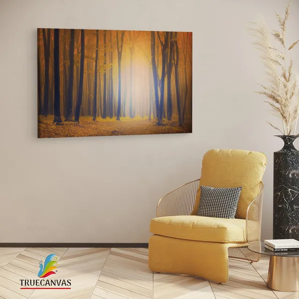 Multicolor_Beech_Trees_Ian_Thomson,_Wooden_Framed_Canvas_Paintings_|_For_Living_Room_|_Bedroom_|_Office_|_Gallery_|_Ready_Wall_Mount_Canvas_Wall_Art_Painting_|_Size_-_12_X_18In,_Ct0808