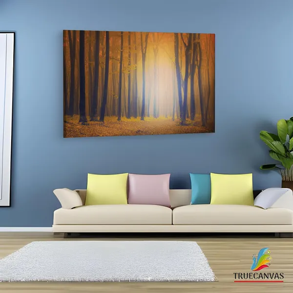 Multicolor_Beech_Trees_Ian_Thomson,_Wooden_Framed_Canvas_Paintings_|_For_Living_Room_|_Bedroom_|_Office_|_Gallery_|_Ready_Wall_Mount_Canvas_Wall_Art_Painting_|_Size_-_12_X_18In,_Ct0808