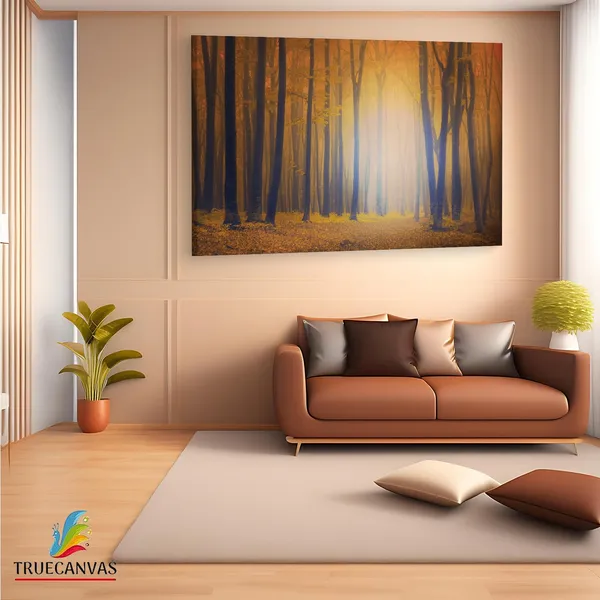 Multicolor_Beech_Trees_Ian_Thomson,_Wooden_Framed_Canvas_Paintings_|_For_Living_Room_|_Bedroom_|_Office_|_Gallery_|_Ready_Wall_Mount_Canvas_Wall_Art_Painting_|_Size_-_12_X_18In,_Ct0808