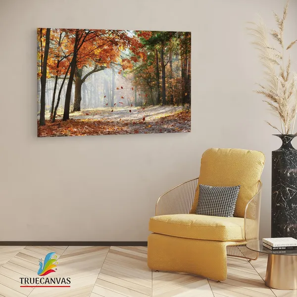 Multicolor_Falling_Autumn_Leaves,_Wooden_Framed_Canvas_Paintings_|_For_Living_Room_|_Bedroom_|_Office_|_Gallery_|_Ready_Wall_Mount_Canvas_Wall_Art_Painting_|_Size_-_12_X_18In,_Ct0812