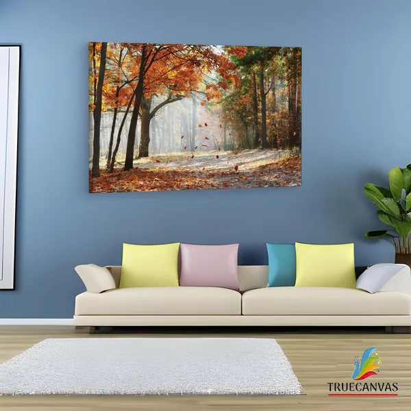 Multicolor_Falling_Autumn_Leaves,_Wooden_Framed_Canvas_Paintings_|_For_Living_Room_|_Bedroom_|_Office_|_Gallery_|_Ready_Wall_Mount_Canvas_Wall_Art_Painting_|_Size_-_12_X_18In,_Ct0812