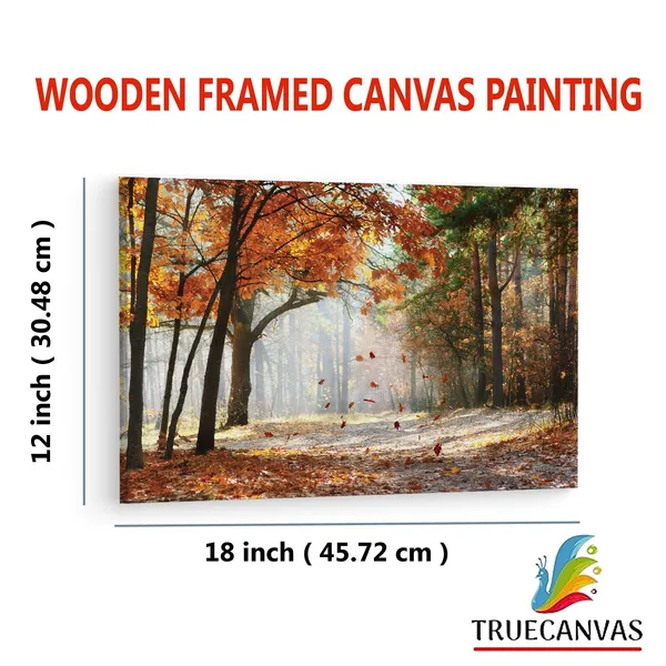 Multicolor_Falling_Autumn_Leaves,_Wooden_Framed_Canvas_Paintings_|_For_Living_Room_|_Bedroom_|_Office_|_Gallery_|_Ready_Wall_Mount_Canvas_Wall_Art_Painting_|_Size_-_12_X_18In,_Ct0812