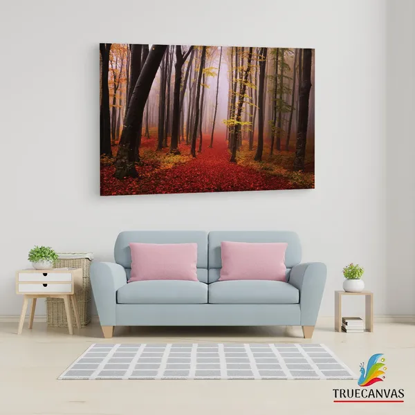 Multicolor_Autumn_|_Forest_Path,_Wooden_Framed_Canvas_Paintings_|_For_Living_Room_|_Bedroom_|_Office_|_Gallery_|_Ready_Wall_Mount_Canvas_Wall_Art_Painting_|_Size_-_12_X_18In,_Ct0814