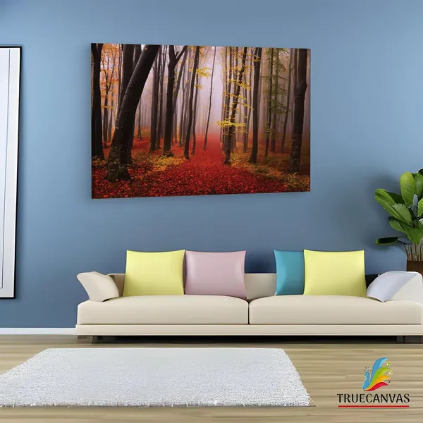 Multicolor_Autumn_|_Forest_Path,_Wooden_Framed_Canvas_Paintings_|_For_Living_Room_|_Bedroom_|_Office_|_Gallery_|_Ready_Wall_Mount_Canvas_Wall_Art_Painting_|_Size_-_12_X_18In,_Ct0814