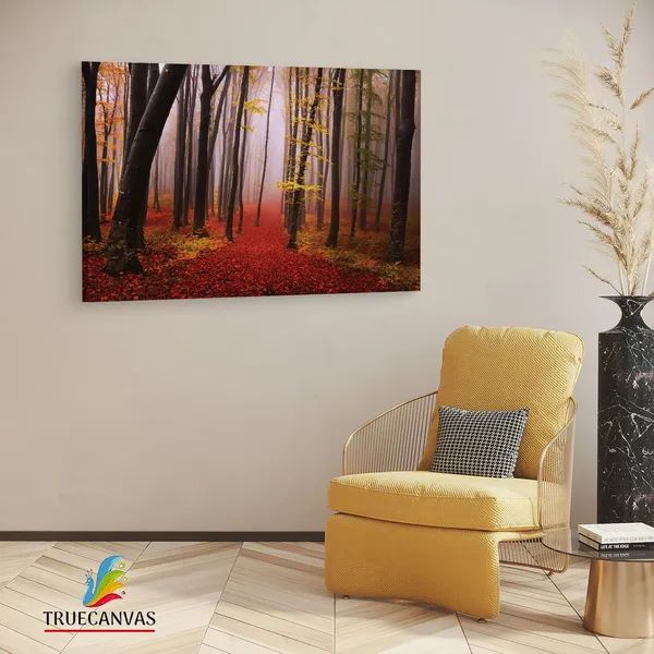 Multicolor_Autumn_|_Forest_Path,_Wooden_Framed_Canvas_Paintings_|_For_Living_Room_|_Bedroom_|_Office_|_Gallery_|_Ready_Wall_Mount_Canvas_Wall_Art_Painting_|_Size_-_12_X_18In,_Ct0814