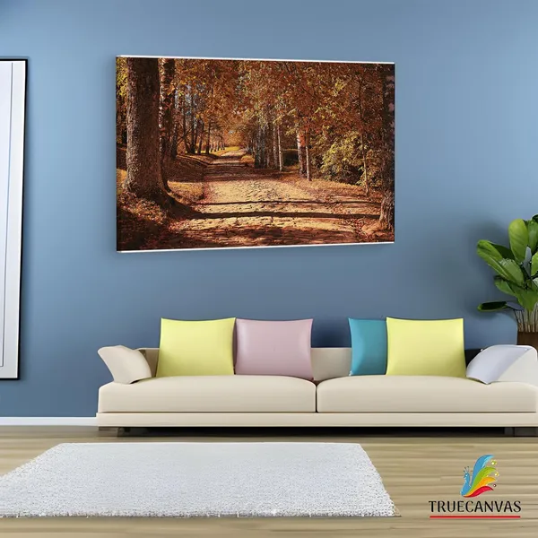 Multicolor_Octoberin_The_|_Forest,_Wooden_Framed_Canvas_Paintings_|_For_Living_Room_|_Bedroom_|_Office_|_Gallery_|_Ready_Wall_Mount_Canvas_Wall_Art_Painting_|_Size_-_12_X_18In,_Ct0817