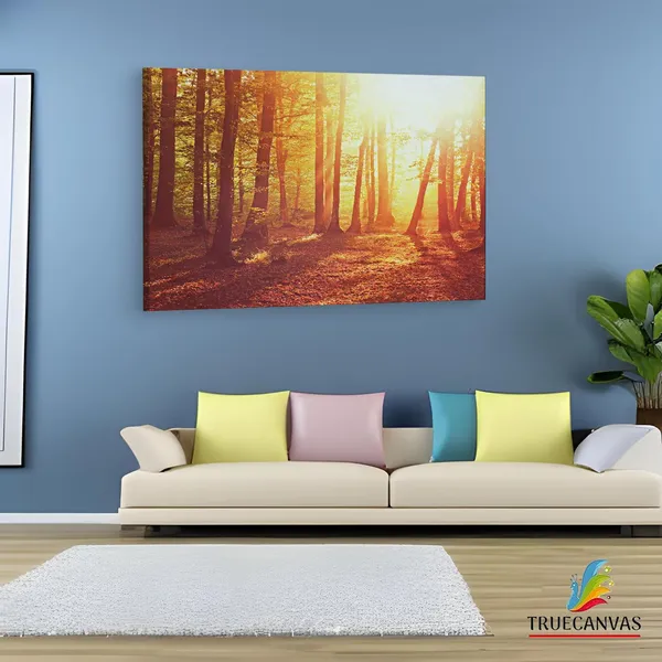 Multicolor_Nature,_|_Forest,_Fall,_Dappled,_Wooden_Framed_Canvas_Paintings_|_For_Living_Room_|_Bedroom_|_Office_|_Gallery_|_Ready_Wall_Mount_Canvas_Wall_Art_Painting_|_Size_-_12_X_18In,_Ct0824
