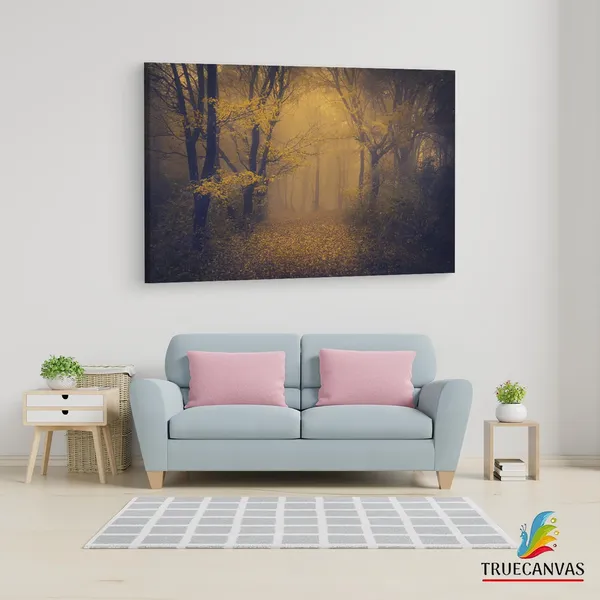 Multicolor_Dark_Autumn_|_Forest_Wall,_Wooden_Framed_Canvas_Paintings_|_For_Living_Room_|_Bedroom_|_Office_|_Gallery_|_Ready_Wall_Mount_Canvas_Wall_Art_Painting_|_Size_-_12_X_18In,_Ct0826