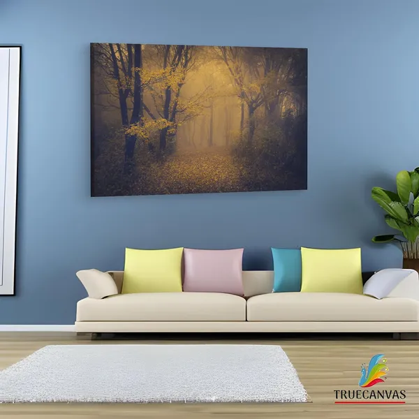 Multicolor_Dark_Autumn_|_Forest_Wall,_Wooden_Framed_Canvas_Paintings_|_For_Living_Room_|_Bedroom_|_Office_|_Gallery_|_Ready_Wall_Mount_Canvas_Wall_Art_Painting_|_Size_-_12_X_18In,_Ct0826