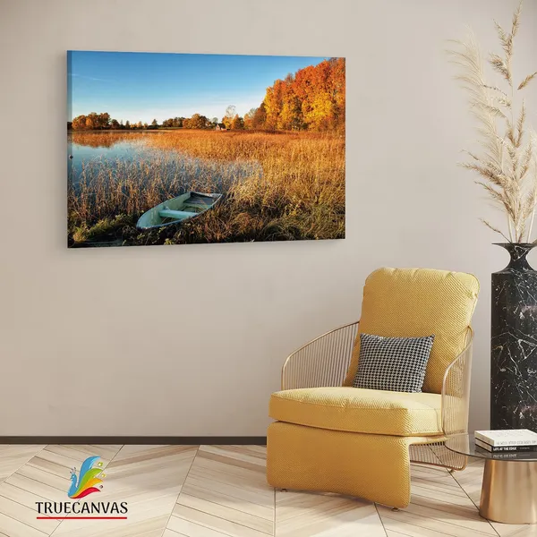 Multicolor_Abandoned_Rowboat,_Wooden_Framed_Canvas_Paintings_|_For_Living_Room_|_Bedroom_|_Office_|_Gallery_|_Ready_Wall_Mount_Canvas_Wall_Art_Painting_|_Size_-_12_X_18In,_Ct0831