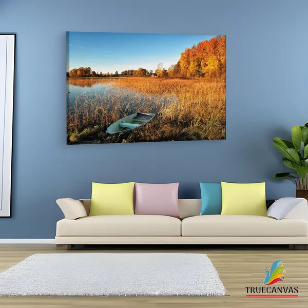Multicolor_Abandoned_Rowboat,_Wooden_Framed_Canvas_Paintings_|_For_Living_Room_|_Bedroom_|_Office_|_Gallery_|_Ready_Wall_Mount_Canvas_Wall_Art_Painting_|_Size_-_12_X_18In,_Ct0831