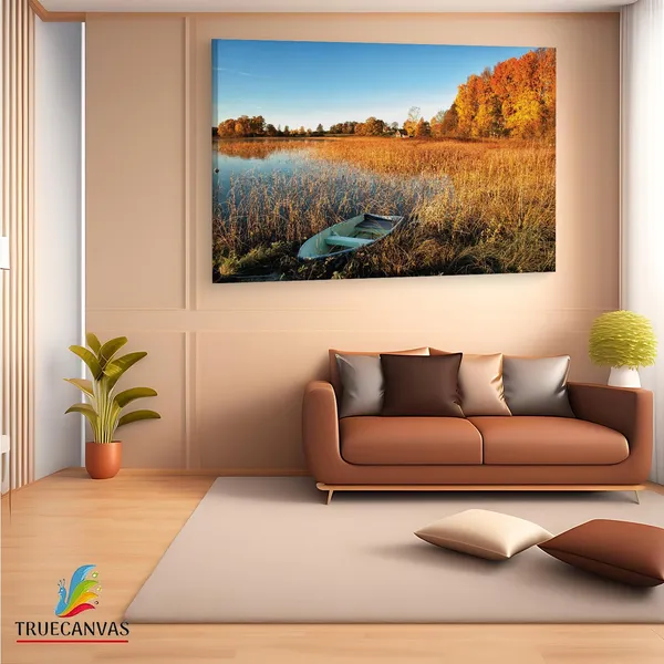 Multicolor_Abandoned_Rowboat,_Wooden_Framed_Canvas_Paintings_|_For_Living_Room_|_Bedroom_|_Office_|_Gallery_|_Ready_Wall_Mount_Canvas_Wall_Art_Painting_|_Size_-_12_X_18In,_Ct0831