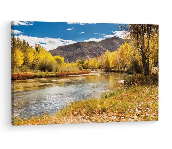 Multicolor_Autumn_View_With_Mountains,_Wooden_Framed_Canvas_Paintings_|_For_Living_Room_|_Bedroom_|_Office_|_Gallery_|_Ready_Wall_Mount_Canvas_Wall_Art_Painting_|_Size_-_12_X_18In,_Ct0834