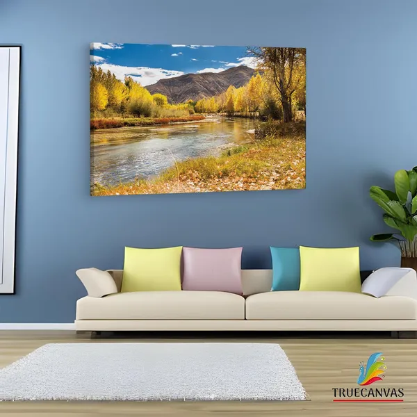 Multicolor_Autumn_View_With_Mountains,_Wooden_Framed_Canvas_Paintings_|_For_Living_Room_|_Bedroom_|_Office_|_Gallery_|_Ready_Wall_Mount_Canvas_Wall_Art_Painting_|_Size_-_12_X_18In,_Ct0834