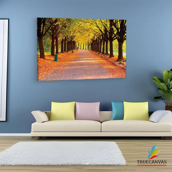 Multicolor_Autumn_In_Evening_Park,_Wooden_Framed_Canvas_Paintings_|_For_Living_Room_|_Bedroom_|_Office_|_Gallery_|_Ready_Wall_Mount_Canvas_Wall_Art_Painting_|_Size_-_12_X_18In,_Ct0837