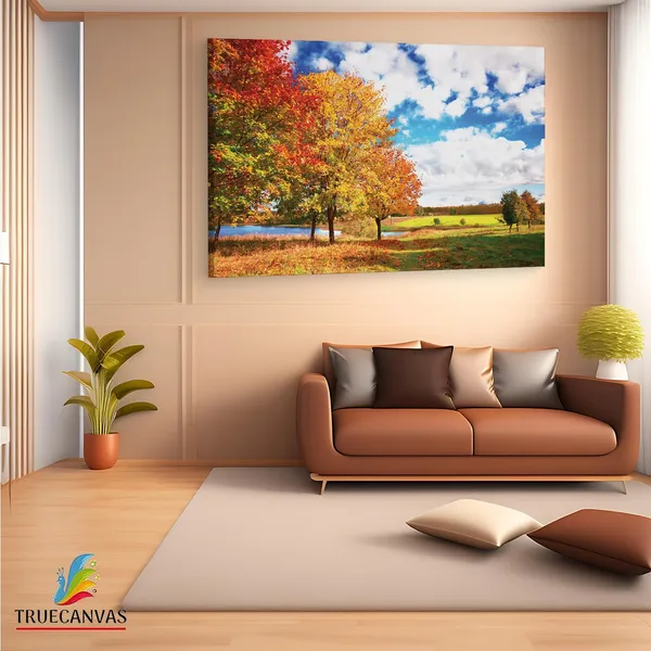 Multicolor_Autumn_Landscape,_Wooden_Framed_Canvas_Paintings_|_For_Living_Room_|_Bedroom_|_Office_|_Gallery_|_Ready_Wall_Mount_Canvas_Wall_Art_Painting_|_Size_-_12_X_18In,_Ct0839