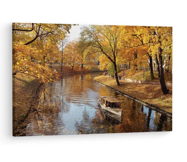 Multicolor_Riga_Autumn_Park,_Wooden_Framed_Canvas_Paintings_|_For_Living_Room_|_Bedroom_|_Office_|_Gallery_|_Ready_Wall_Mount_Canvas_Wall_Art_Painting_|_Size_-_12_X_18In,_Ct0840