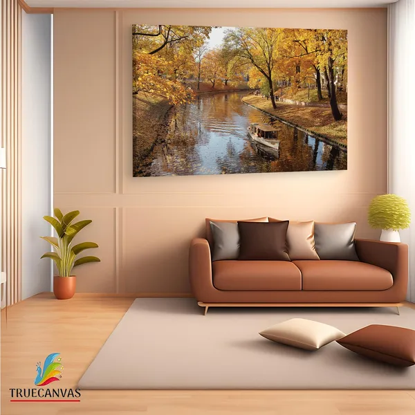 Multicolor_Riga_Autumn_Park,_Wooden_Framed_Canvas_Paintings_|_For_Living_Room_|_Bedroom_|_Office_|_Gallery_|_Ready_Wall_Mount_Canvas_Wall_Art_Painting_|_Size_-_12_X_18In,_Ct0840