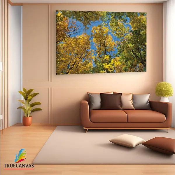 Multicolor_Autumn_Tree_Branches,_Wooden_Framed_Canvas_Paintings_|_For_Living_Room_|_Bedroom_|_Office_|_Gallery_|_Ready_Wall_Mount_Canvas_Wall_Art_Painting_|_Size_-_12_X_18In,_Ct0855