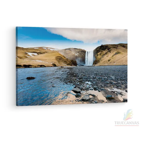 Multicolor_Skgafoss,_Wooden_Framed_Canvas_Paintings_|_For_Living_Room_|_Bedroom_|_Office_|_Gallery_|_Ready_Wall_Mount_Canvas_Wall_Art_Painting_|_Size_-_12_X_18In,_Ct0879