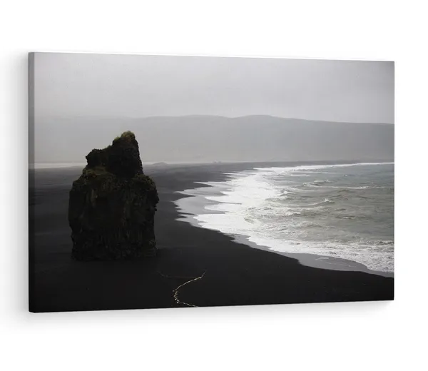 Multicolor_Reynisfjara_Beach,_Wooden_Framed_Canvas_Paintings_|_For_Living_Room_|_Bedroom_|_Office_|_Gallery_|_Ready_Wall_Mount_Canvas_Wall_Art_Painting_|_Size_-_12_X_18In,_Ct0882