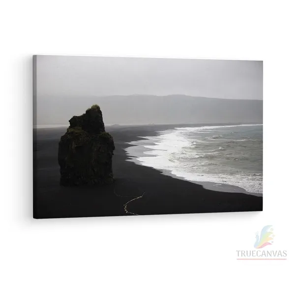 Multicolor_Reynisfjara_Beach,_Wooden_Framed_Canvas_Paintings_|_For_Living_Room_|_Bedroom_|_Office_|_Gallery_|_Ready_Wall_Mount_Canvas_Wall_Art_Painting_|_Size_-_12_X_18In,_Ct0882