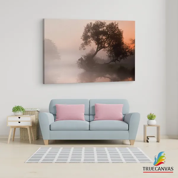 Multicolor_Foggy_Sunrise,_Wooden_Framed_Canvas_Paintings_|_For_Living_Room_|_Bedroom_|_Office_|_Gallery_|_Ready_Wall_Mount_Canvas_Wall_Art_Painting_|_Size_-_12_X_18In,_Ct0887