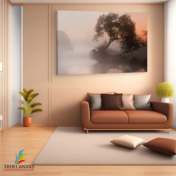Multicolor_Foggy_Sunrise,_Wooden_Framed_Canvas_Paintings_|_For_Living_Room_|_Bedroom_|_Office_|_Gallery_|_Ready_Wall_Mount_Canvas_Wall_Art_Painting_|_Size_-_12_X_18In,_Ct0887