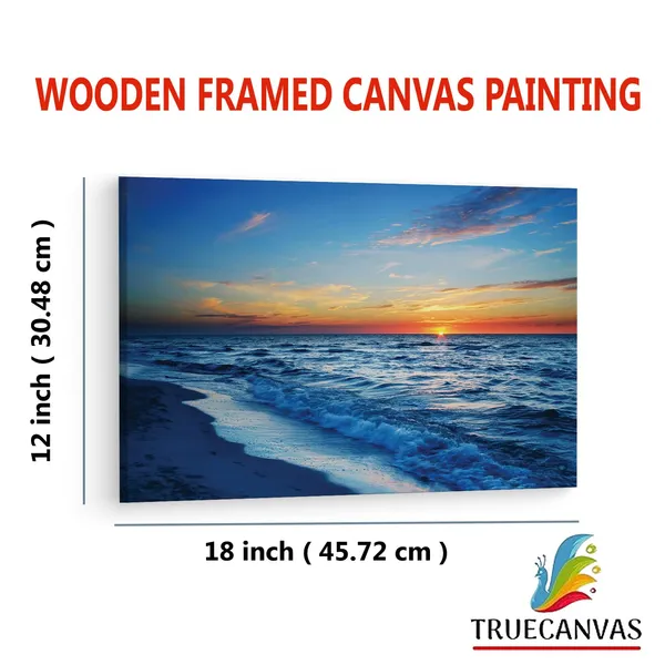 Multicolor_Sunset_Sea_Beach_Waves,_Wooden_Framed_Canvas_Paintings_|_For_Living_Room_|_Bedroom_|_Office_|_Gallery_|_Ready_Wall_Mount_Canvas_Wall_Art_Painting_|_Size_-_12_X_18In,_Ct0889