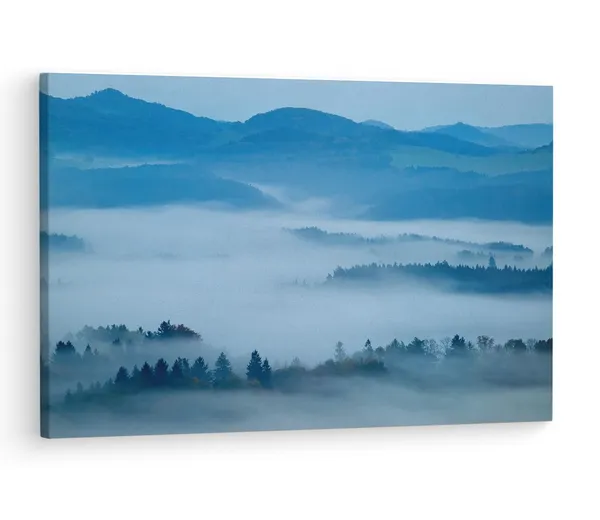 Multicolor_Hilly_Landscape_With_Fog,_Wooden_Framed_Canvas_Paintings_|_For_Living_Room_|_Bedroom_|_Office_|_Gallery_|_Ready_Wall_Mount_Canvas_Wall_Art_Painting_|_Size_-_12_X_18In,_Ct0890