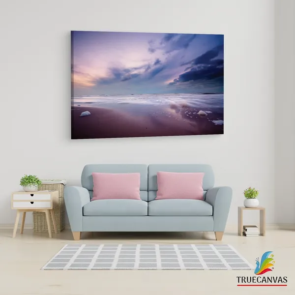 Multicolor_Purple_Beach,_Wooden_Framed_Canvas_Paintings_|_For_Living_Room_|_Bedroom_|_Office_|_Gallery_|_Ready_Wall_Mount_Canvas_Wall_Art_Painting_|_Size_-_12_X_18In,_Ct0891