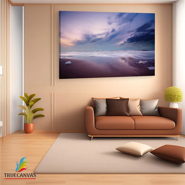 Multicolor_Purple_Beach,_Wooden_Framed_Canvas_Paintings_|_For_Living_Room_|_Bedroom_|_Office_|_Gallery_|_Ready_Wall_Mount_Canvas_Wall_Art_Painting_|_Size_-_12_X_18In,_Ct0891