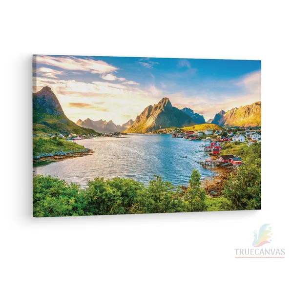 Multicolor_Lofoten,_Wooden_Framed_Canvas_Paintings_|_For_Living_Room_|_Bedroom_|_Office_|_Gallery_|_Ready_Wall_Mount_Canvas_Wall_Art_Painting_|_Size_-_12_X_18In,_Ct0896
