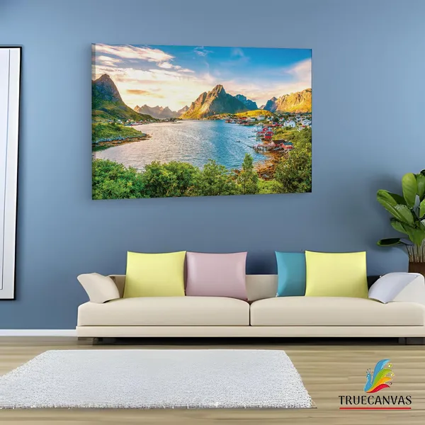 Multicolor_Lofoten,_Wooden_Framed_Canvas_Paintings_|_For_Living_Room_|_Bedroom_|_Office_|_Gallery_|_Ready_Wall_Mount_Canvas_Wall_Art_Painting_|_Size_-_12_X_18In,_Ct0896