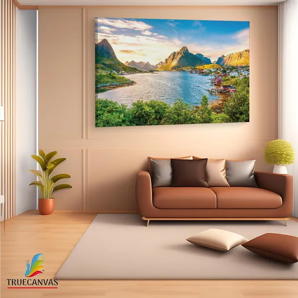 Multicolor_Lofoten,_Wooden_Framed_Canvas_Paintings_|_For_Living_Room_|_Bedroom_|_Office_|_Gallery_|_Ready_Wall_Mount_Canvas_Wall_Art_Painting_|_Size_-_12_X_18In,_Ct0896