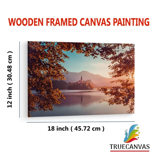 Multicolor_Lake_Bled,_Wooden_Framed_Canvas_Paintings_|_For_Living_Room_|_Bedroom_|_Office_|_Gallery_|_Ready_Wall_Mount_Canvas_Wall_Art_Painting_|_Size_-_12_X_18In,_Ct0901