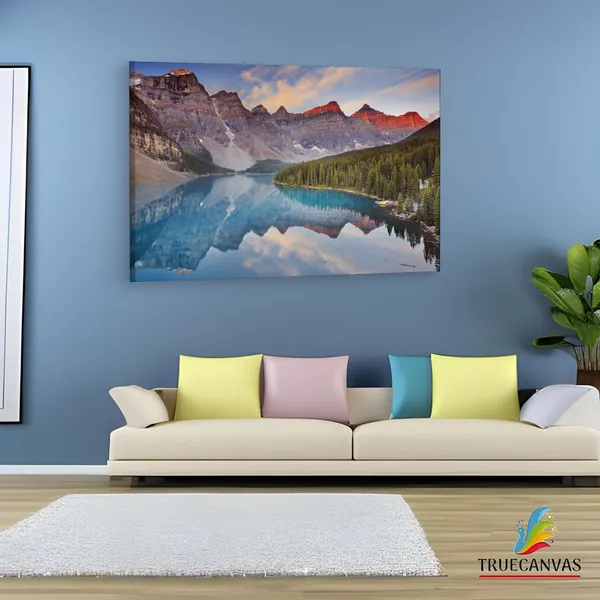 Multicolor_Banff_National_Park,_Wooden_Framed_Canvas_Paintings_|_For_Living_Room_|_Bedroom_|_Office_|_Gallery_|_Ready_Wall_Mount_Canvas_Wall_Art_Painting_|_Size_-_12_X_18In,_Ct0905