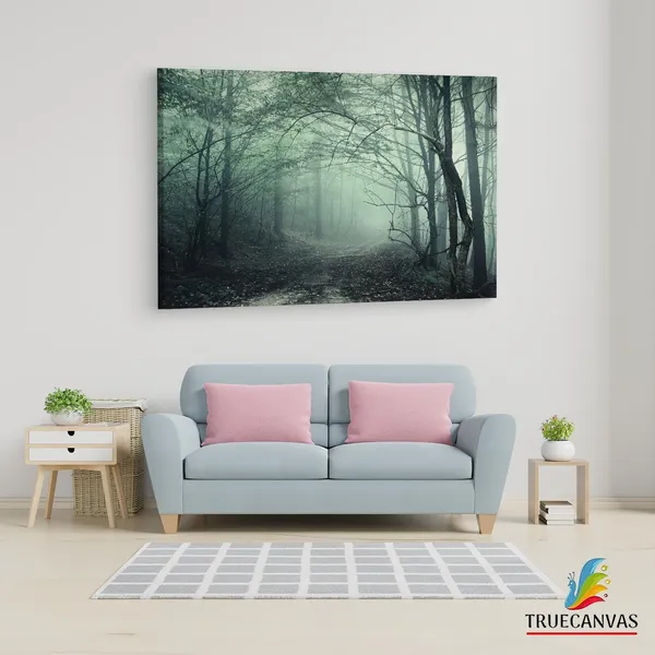 Multicolor_Eerie_|_Forest_Mist_Wall_Mural,_Wooden_Framed_Canvas_Paintings_|_For_Living_Room_|_Bedroom_|_Office_|_Gallery_|_Ready_Wall_Mount_Canvas_Wall_Art_Painting_|_Size_-_12_X_18In,_Ct0908